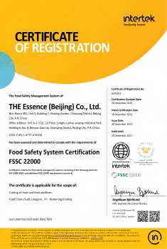 THE CERTIFICATE – FSSC 22000 THE CERTIFICATE - FSSC 22000
